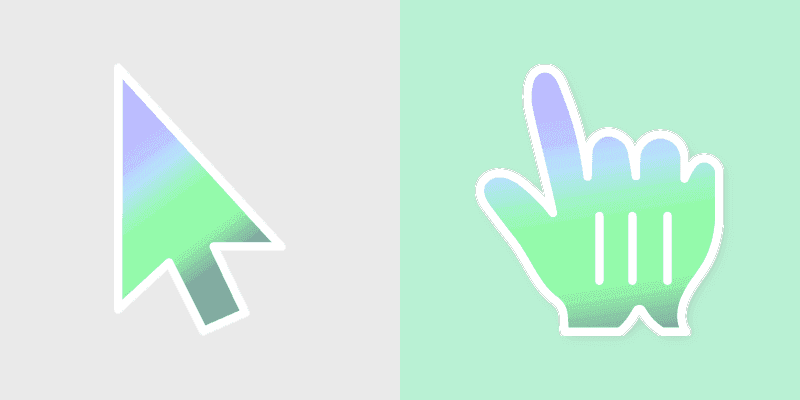 Cute Cursor Gradient - Uranus Planet