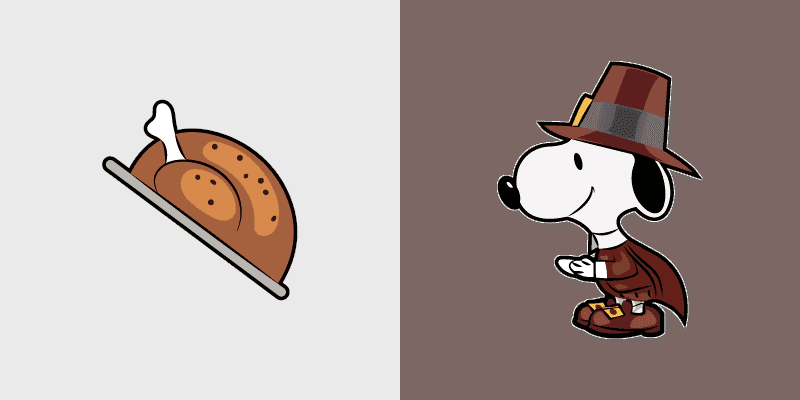Cute Cursor Turkey & Snoopy Pack