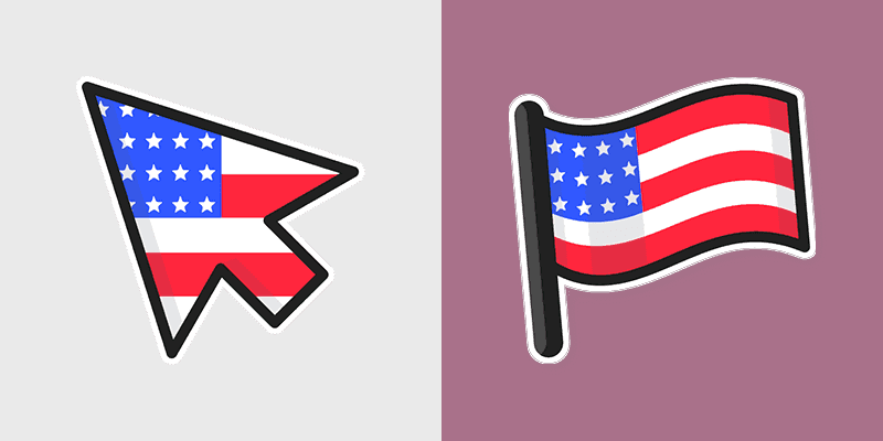 Custom USA Flag Cursor Pack