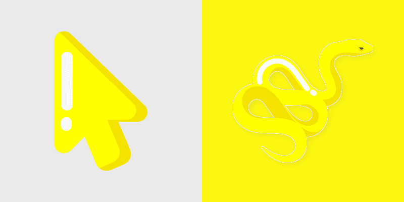 Cute Yellow Custom Cursor Pack