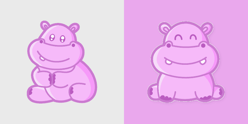Cute Pink Hippo Cursor Pack