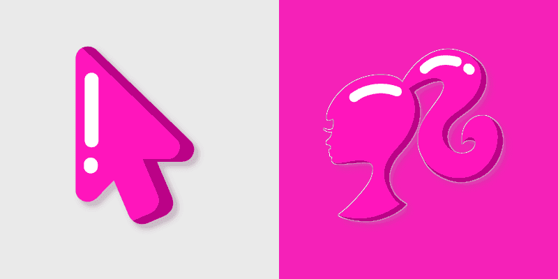 Cute Cursor Pack - Minimal Pink Barbie