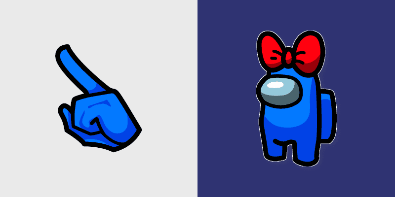 Blue Red Bow Crewmate