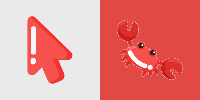 Cute Crab Custom Mouse Cursor Pack