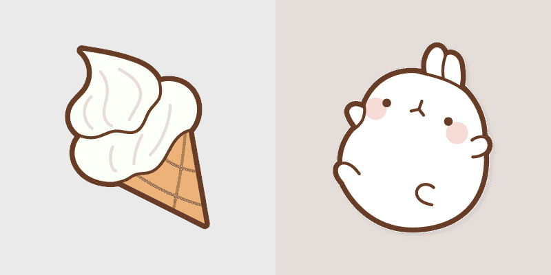 Cute Cursor Pack - Molang & Ice Cream