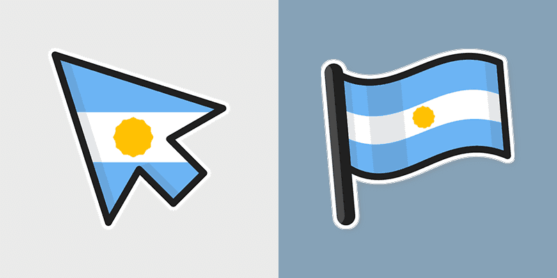 Cute Cursor Pack - Argentina Flag