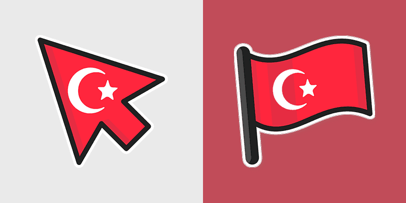 Turkey Flag Custom Cursor Pack