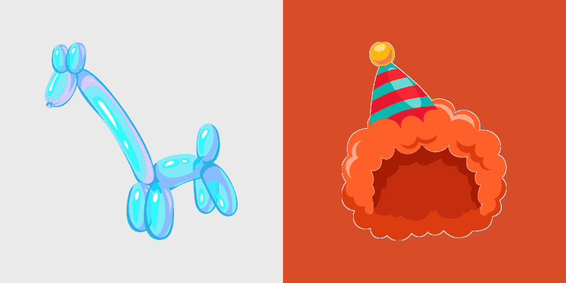 Cute Clown & Giraffe Custom Mouse Cursor Pack