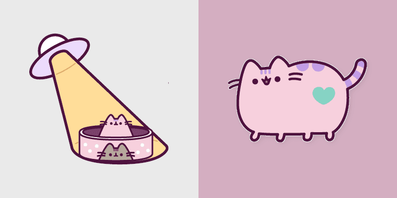 Spacecat Pusheen cursor preview