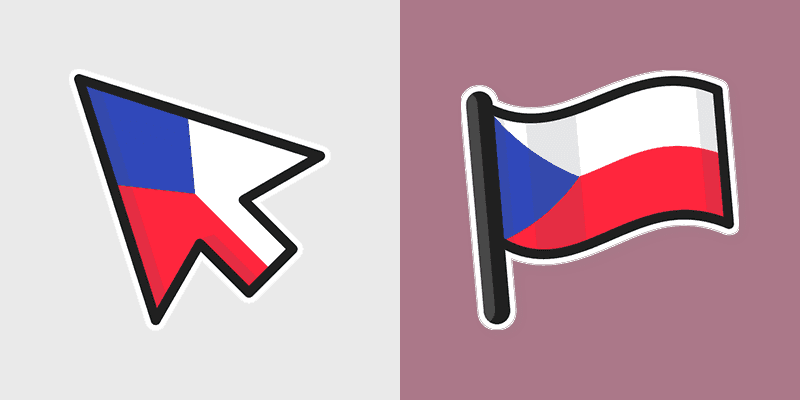 Custom Cute Mouse Cursor Pack - Czech Republic