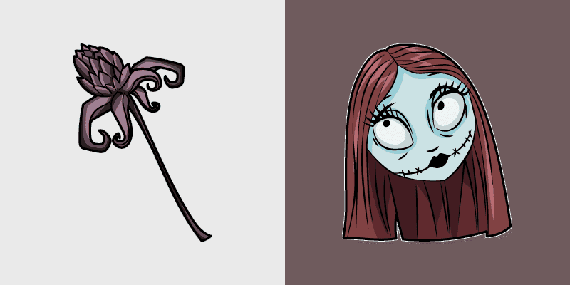 Custom Cursor Pack - Nightmare Before Christmas: Sally & Flower