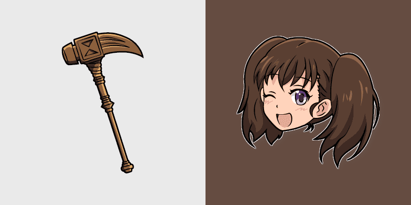Custom Cursor Diane War Hammer Gideon