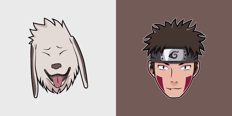 Custom Naruto Cursor Pack - Kiba and Akamaru