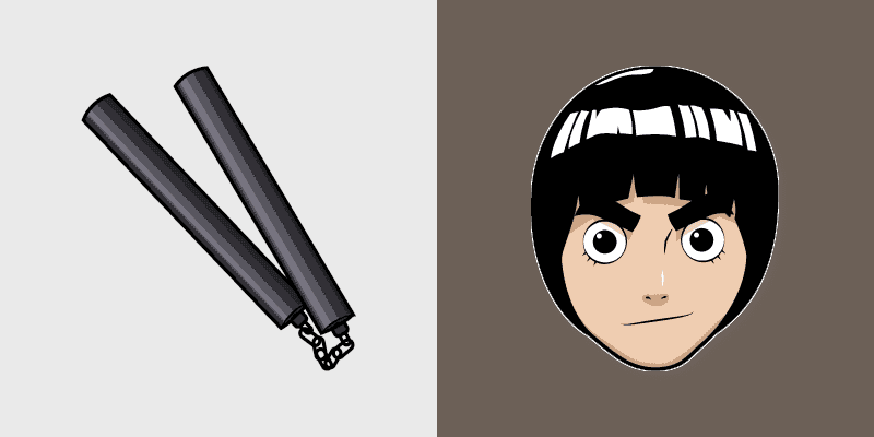 Cute Naruto Rock Lee Nunchucks Cursor Pack