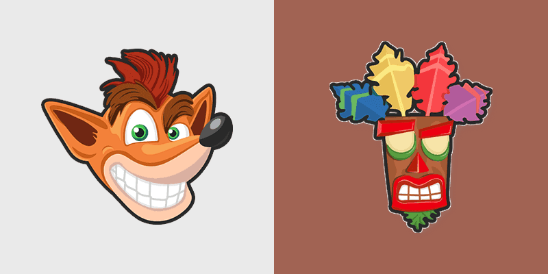 Cute Cursor Pack - Crash Bandicoot & Aku Aku