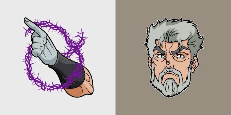 JoJo's Bizarre Adventure Old Joseph and Hermit Purple