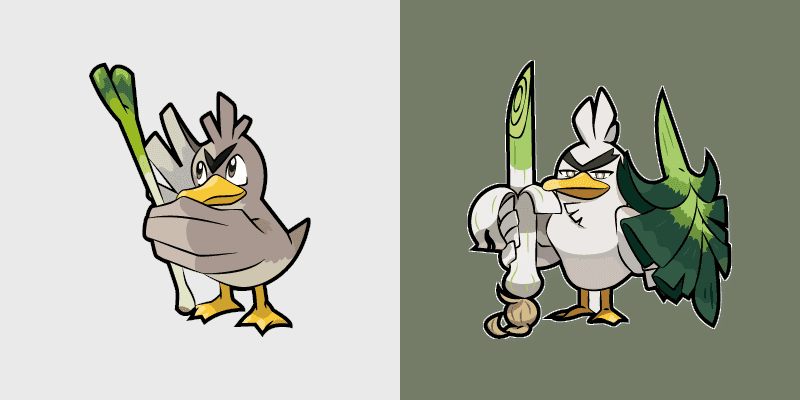Custom Cute Pokemon Farfetch'd & Sirfetch'd
