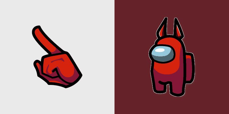 Red Devil Horns Crewmate