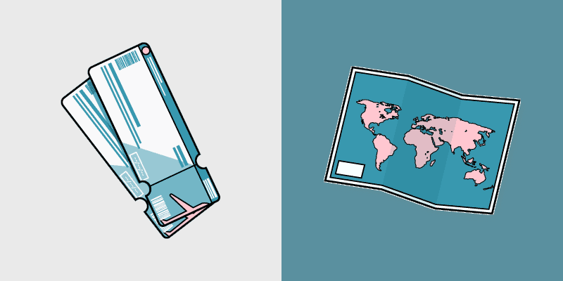 Blue Pink Globe