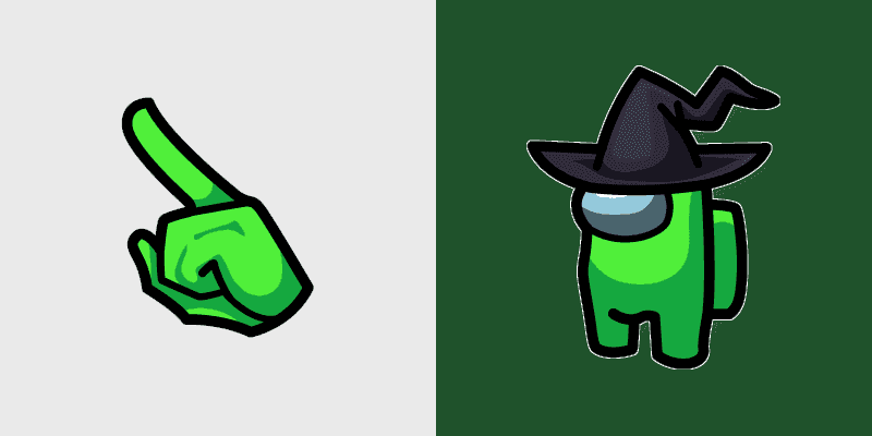 Lime Witch Hat Crewmate