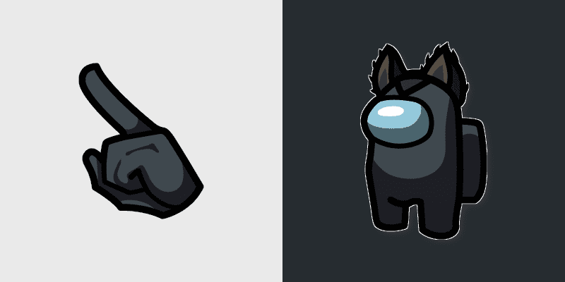 Black Wolf Ears Crewmate
