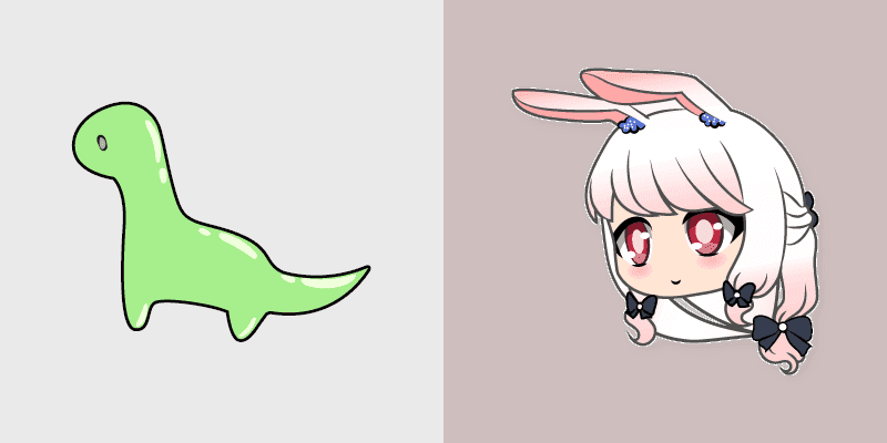 Cute Cursor - Yukina and Dino Toy