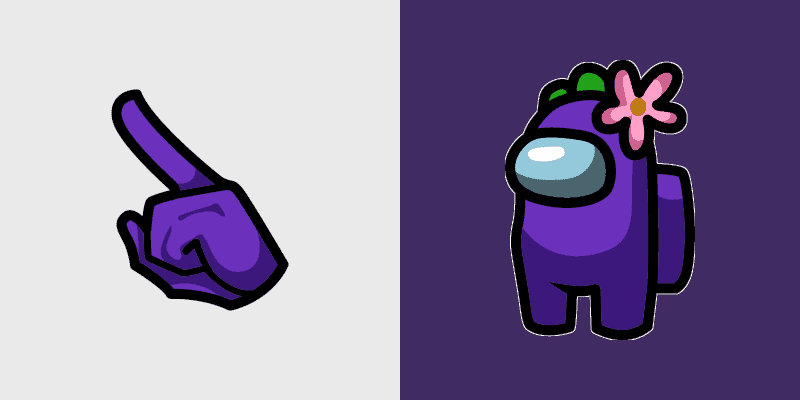 Purple Flower Hat Crewmate