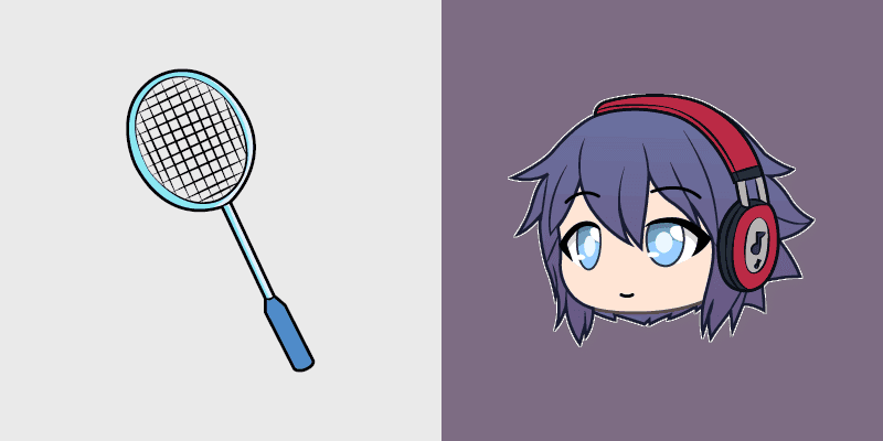 Cute Cursor Pack - Pat & Badminton Racket