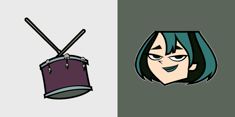 Goth Drummer Cute Cursor Pack