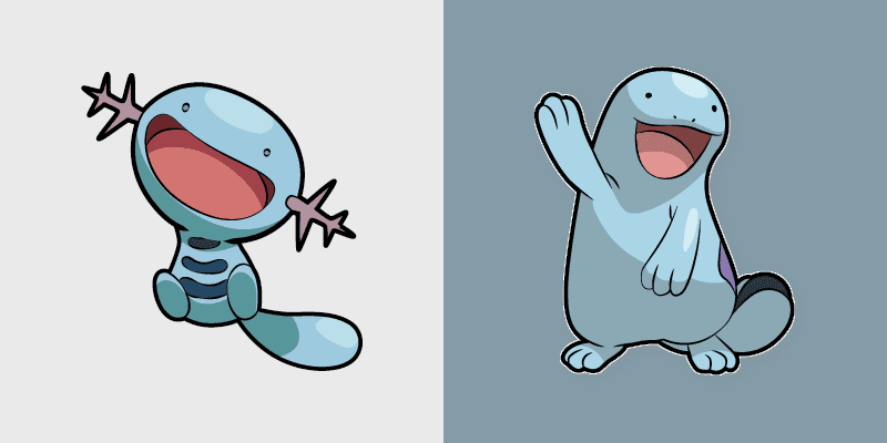 Wooper and Quagsire