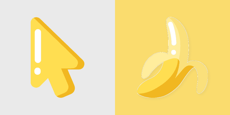 Cute Cursor Pack - Minimal Banana