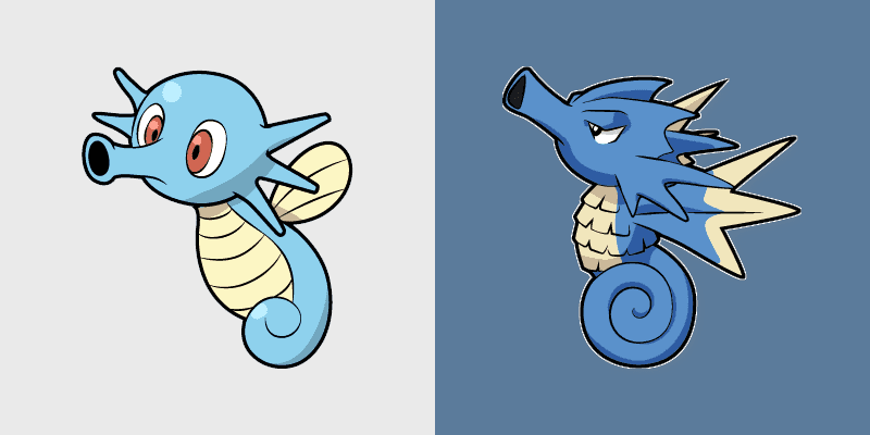 Horsea and Seadra
