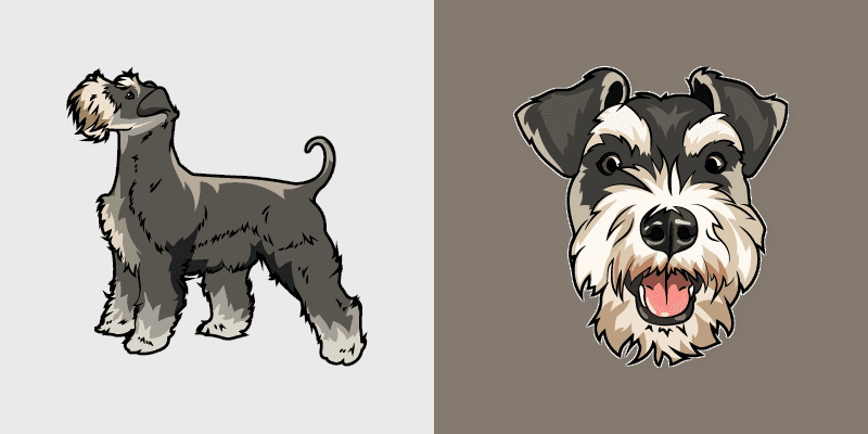 Cute Cursor Pack - Schnauzer Dog