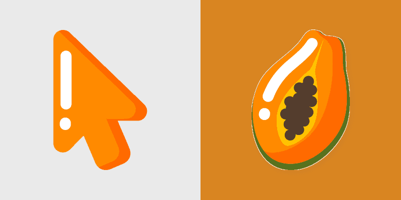 Minimal Cursor Pack - Papaya Delight