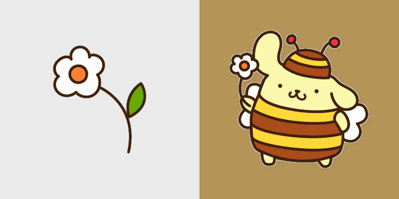 Pompompurin and Flower