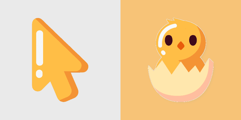 Cute Cursor Pack - Chick Mouse Cursor