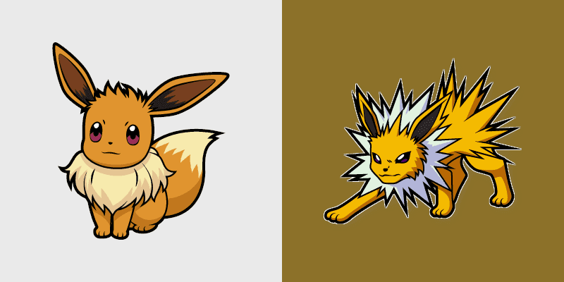 Eevee and Jolteon