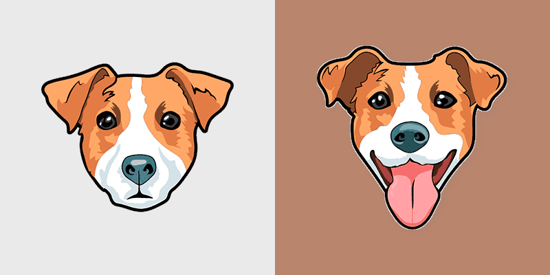 Cute Cursor Pack with Jack Russell Terrier