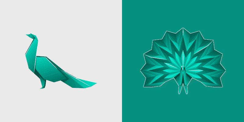Origami Peacock