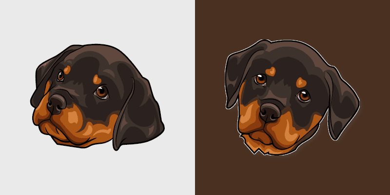 Custom Cute Rottweiler Mouse Cursor Pack
