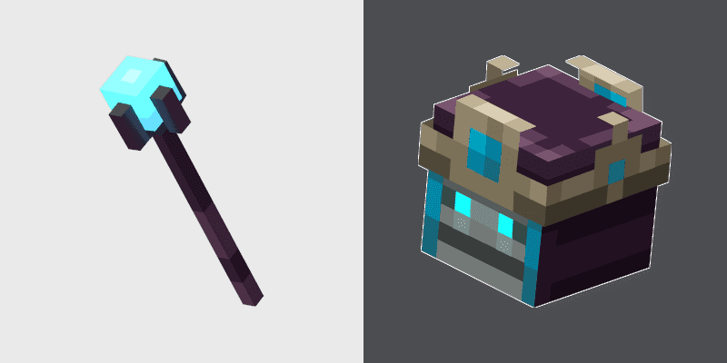 Custom Cursor Pack - Minecraft Necromancer and Staff