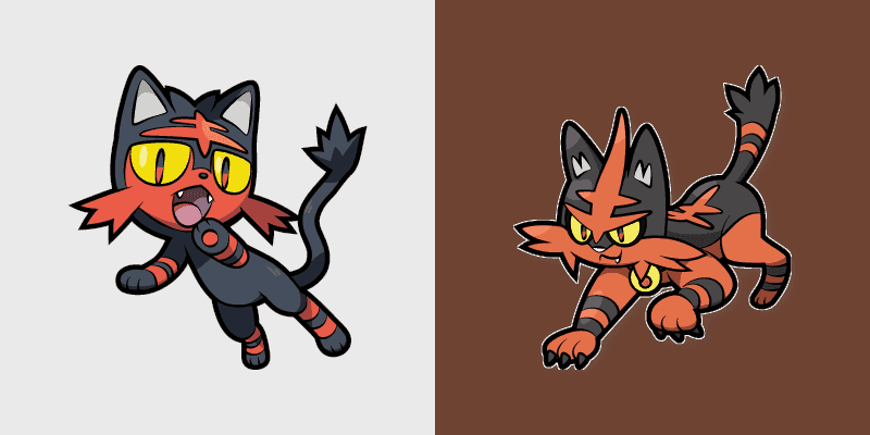 Cute Cursor Pack - Pokemon Litten & Torracat