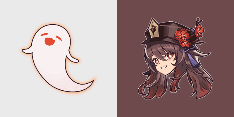 Genshin Impact's Hu Tao & Spirit Soother Cute Mouse Cursor Pack