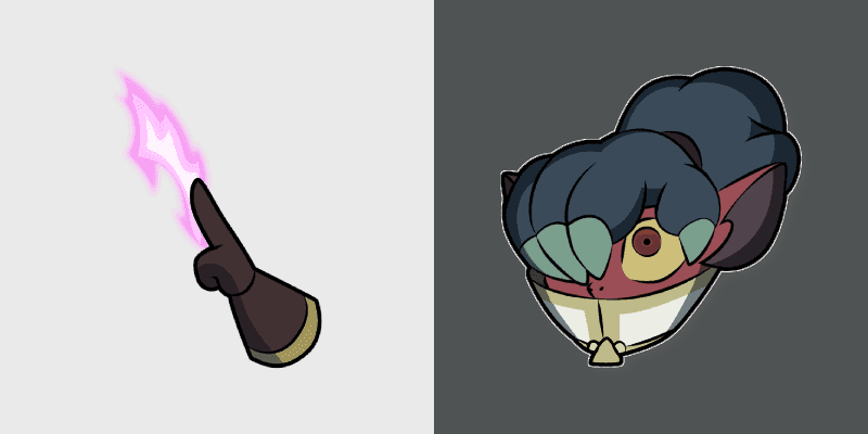 Cute Cursor Pack: Owl House Kikimora & Fire Projection