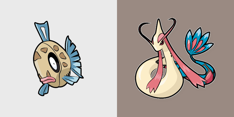 Cute Cursor Pack: Pokemon Feebas & Milotic