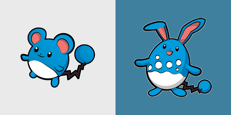 Cute Cursor Pack - Marill & Azumarill