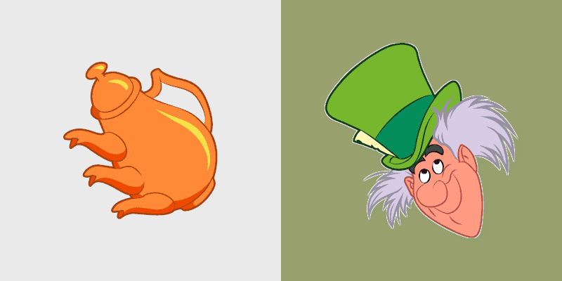 Cute Cursor Pack - Alice in Wonderland Mad Hatter & Teapot
