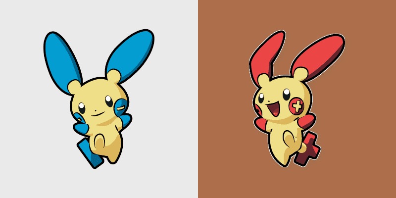 Electrifying Cursor Pack: Minun and Plusle
