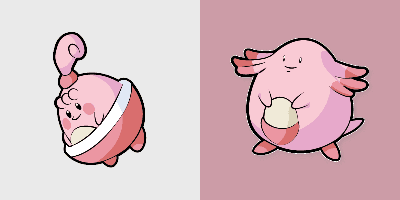Happiny and Chansey