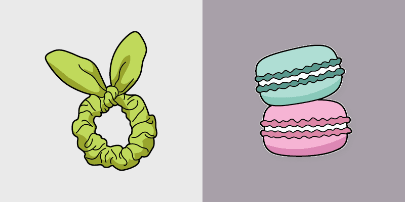 Macaron Bunny Scrunchie